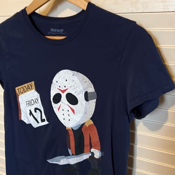 Friday the 13th "Jason" Calendar Tee T-Shirt Blue Size Small - Picture 2 of 4